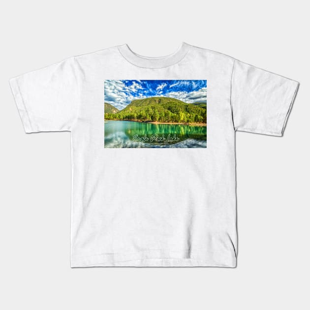 Eagle Rock Lake on the Enchanted Circle Kids T-Shirt by Gestalt Imagery